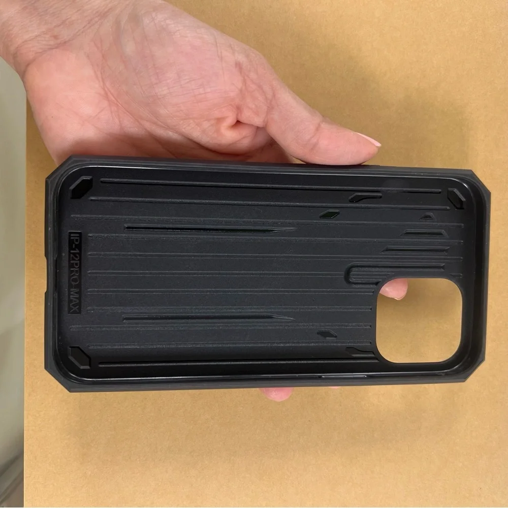 iPhone 12 Pro Max Red and black case with kickstand #iphonemaxcase